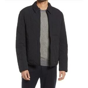 TED BAKER Black Schuss Long Sleeve Zip Up Reversible Quilted Jacket Men's Size 5